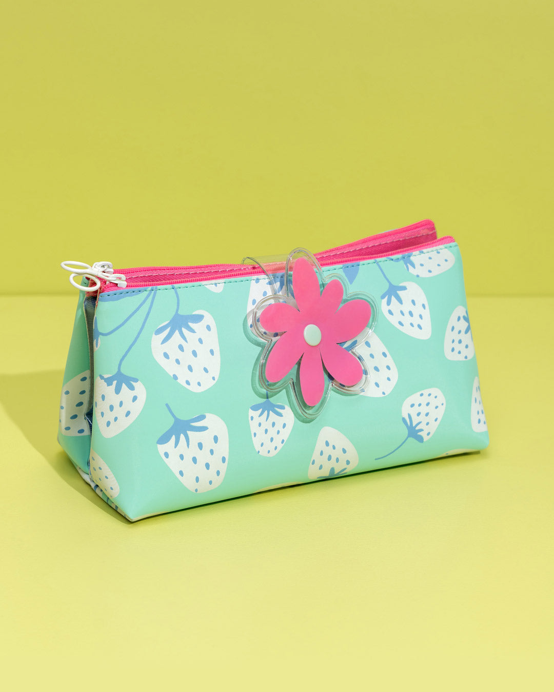 Cartuchera Doble Fresa White