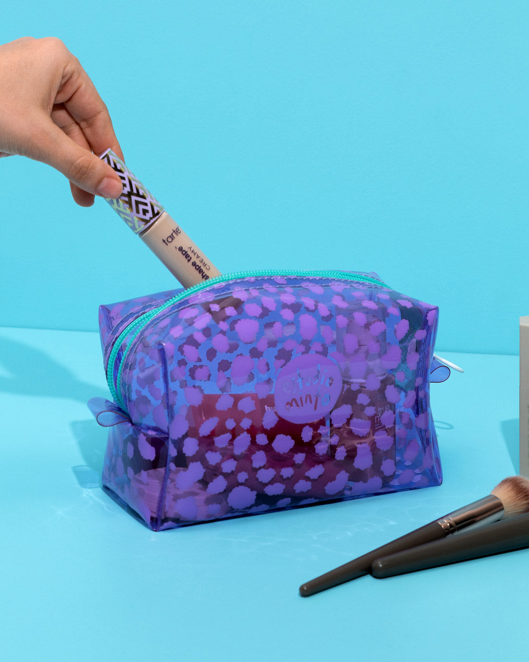 Cosmetiquera Boxy Cheetah Lila