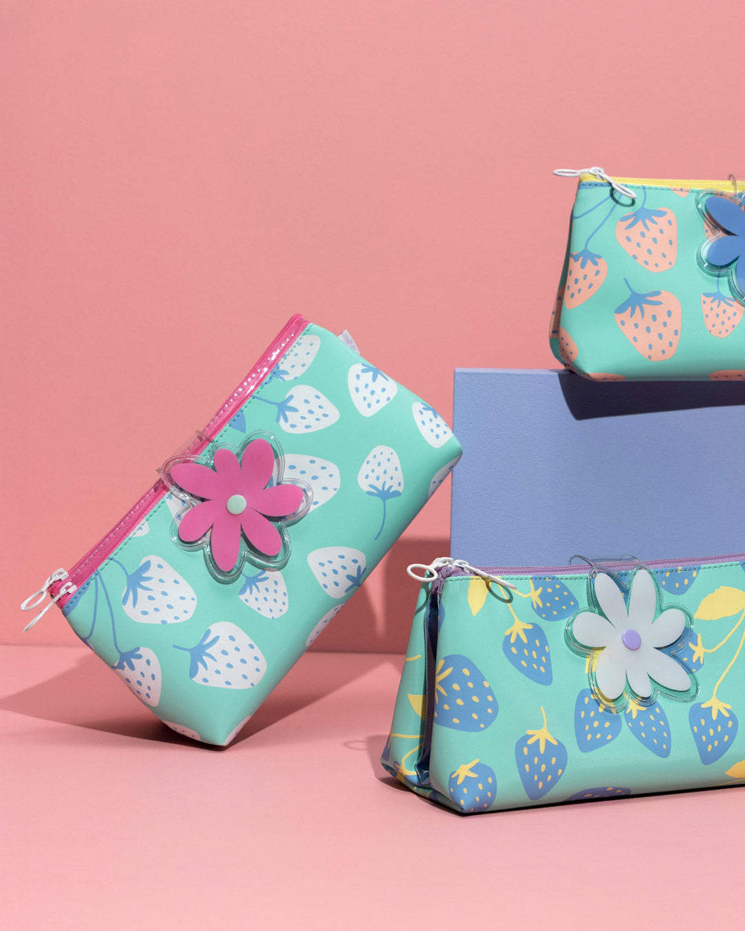 Cartuchera Doble Fresa Mandarina