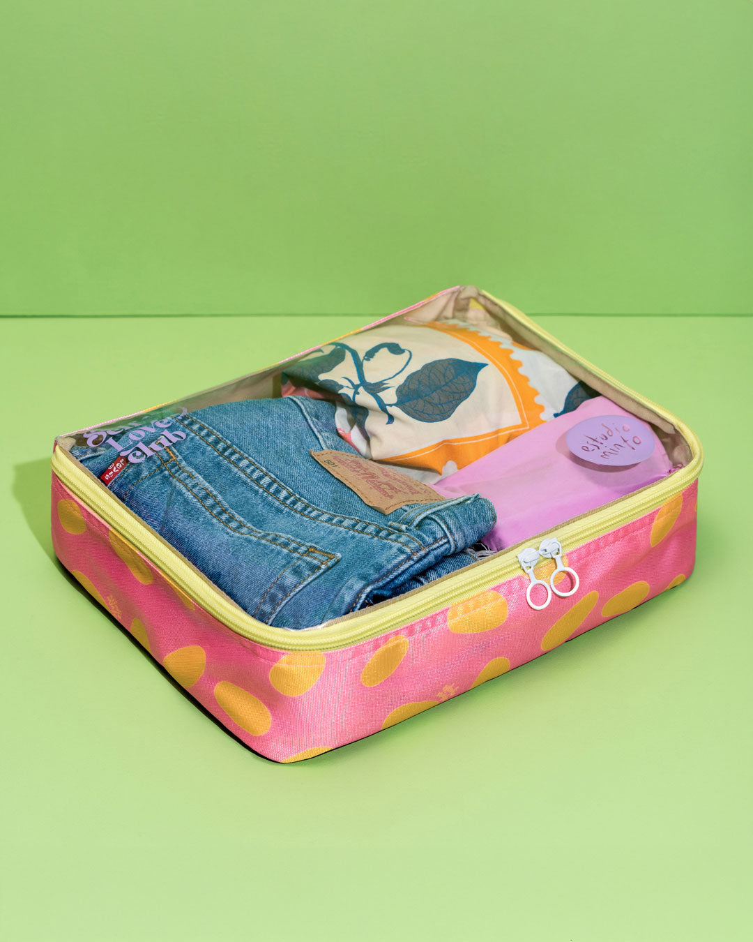 Organizador de ropa grande Bubble rosa